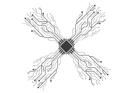 Circuit illustration vector design.