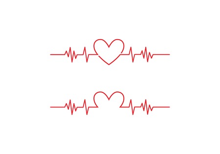 Art design health medical heartbeat pulseのイラスト素材