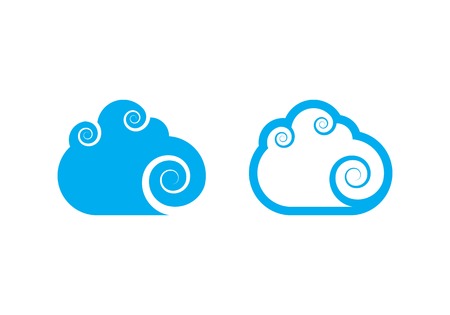 cloud technology vector icon template design vectorのイラスト素材