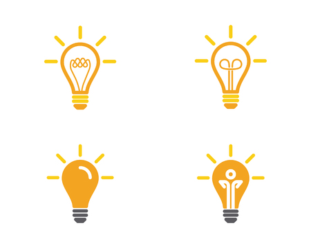 light bulb symbol logo template vector designのイラスト素材