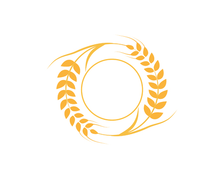 Agriculture wheat Logo Template vector icon design のイラスト素材