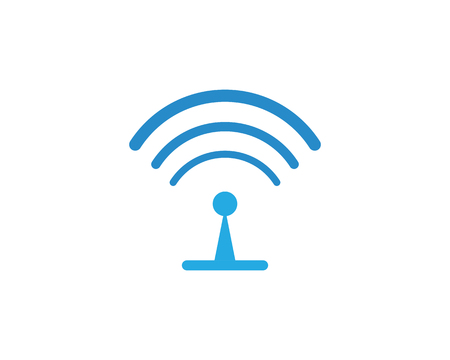 wireless Logo Template vector icon illustration designのイラスト素材
