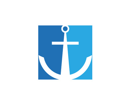 Anchor icon Logo Template vector illustrationのイラスト素材