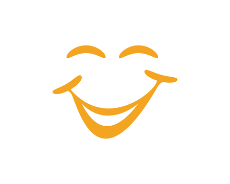 Smile icon, linear style illustration design.のイラスト素材