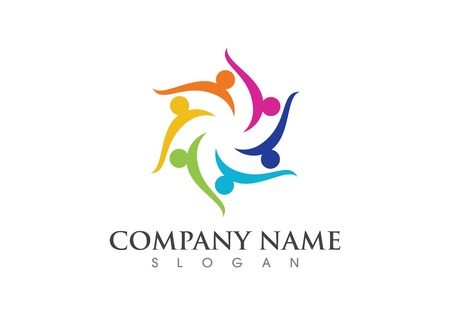Adoption and community care Logo template vector icon	のイラスト素材