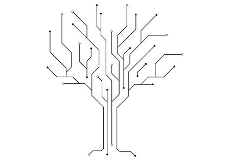 Circuit illustration design vectorのイラスト素材