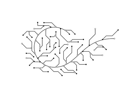Circuit illustration design vectorのイラスト素材