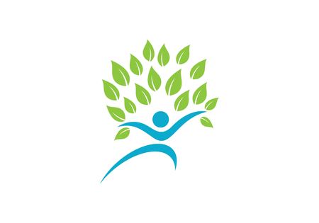 Healthy Life Logo template vector icon illustration designのイラスト素材