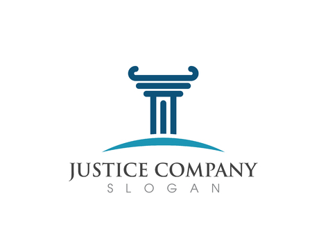 justice law Logo Template vector illustration designのイラスト素材