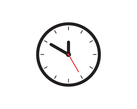 Clock icon vector flat illustration design template.のイラスト素材
