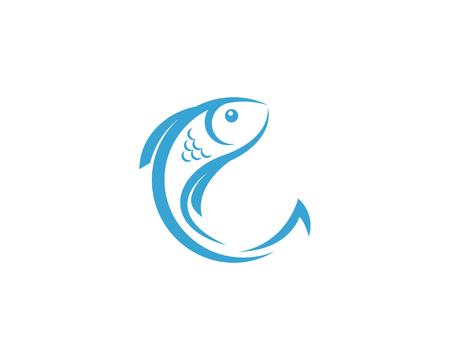 Fish Icon vector illustration logo template designのイラスト素材