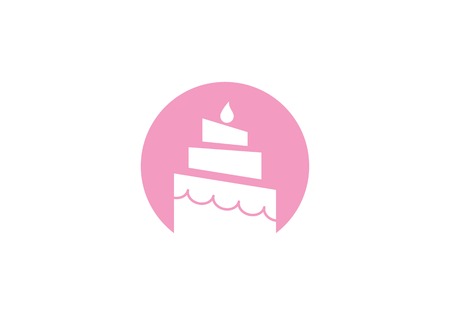 Cake illustration logo vector templateのイラスト素材