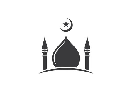 islamic mosque logo vector icon templateのイラスト素材