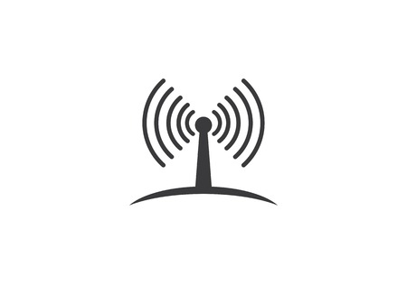 Wireless network or signal icon template vector iconのイラスト素材