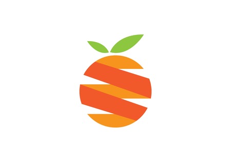 Orange logo design Vector illustrationのイラスト素材