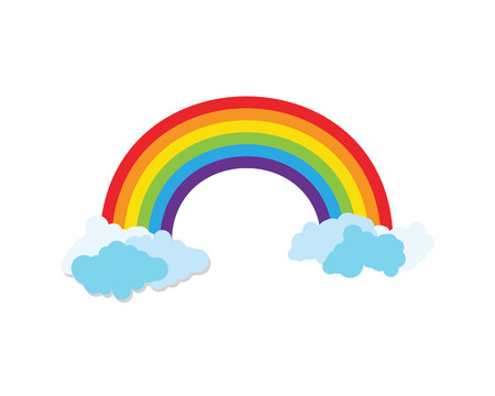 Rainbow beauty icon template vector illustration designのイラスト素材