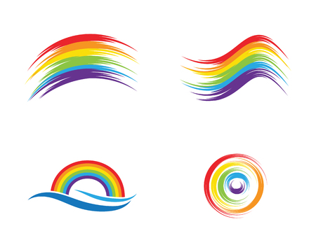 Rainbow beauty icon template vector illustration designのイラスト素材