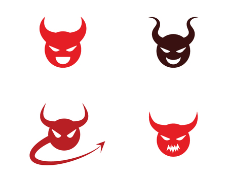 Devil horn Vector icon design illustration Templateのイラスト素材