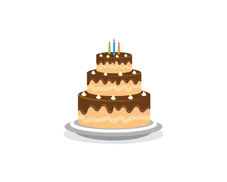 Cake sign icon vector illustration design template 