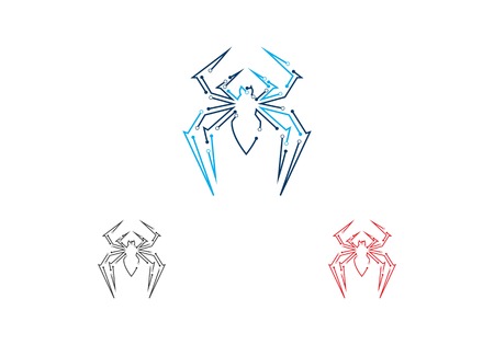 Spider  logo template vector icon illustration designのイラスト素材