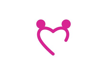 Love Logo Template Vector Icon Illustration Designのイラスト素材