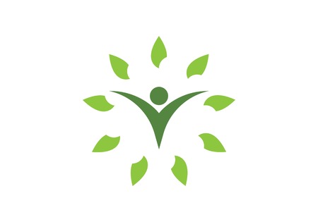 Healthy Life Logo template vector icon illustration designのイラスト素材