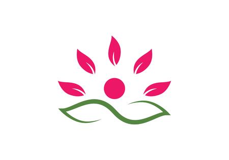 Beauty Vector flowers design logo Template iconのイラスト素材