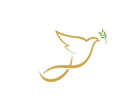 Bird wing Dove Logo Template vector illustrationのイラスト素材