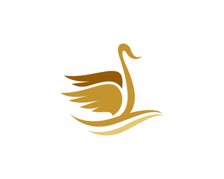 Goose Logo Template illustration isolated sign symbolのイラスト素材