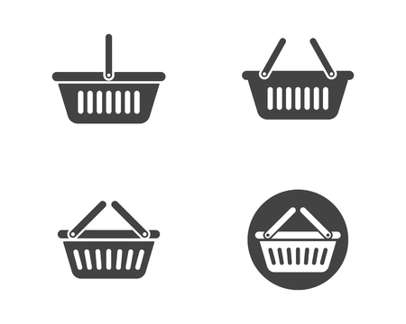 Basket vector icon, Shopping Sign Online shop or e-shop conceptのイラスト素材