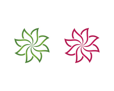 Beauty Vector flowers design logo Template iconのイラスト素材