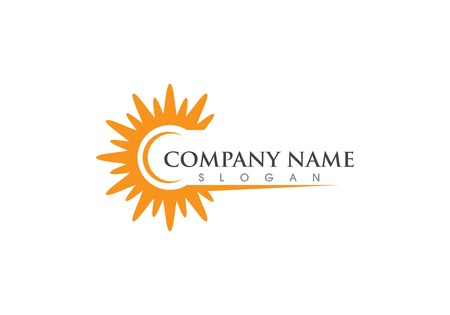 Sun ilustration Vector Icon Logo Templateのイラスト素材