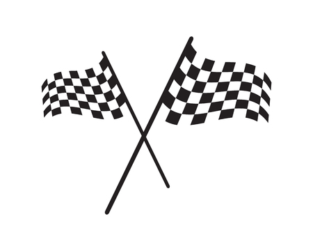 Race flag icon, simple design race flag logo templateのイラスト素材