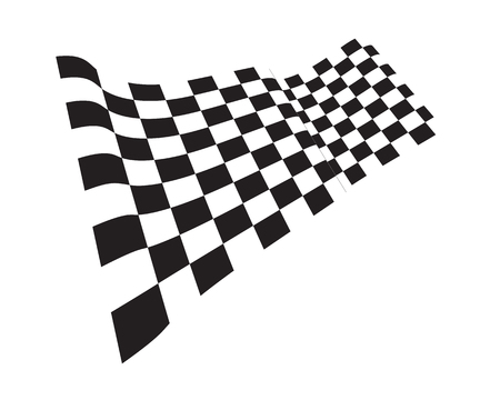 Race flag icon, simple design race flag logo templateのイラスト素材