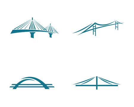 Bridge Logo Template vector icon illustration designのイラスト素材