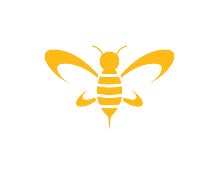 Bee Logo Template vector icon illustration designのイラスト素材