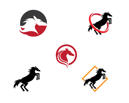 Horse Logo Template Vector icon illustration designのイラスト素材