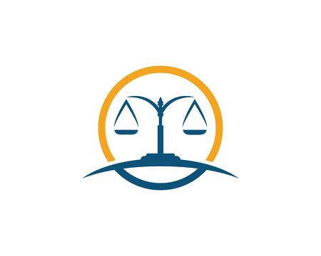 justice law Logo Template vector illsutration designのイラスト素材