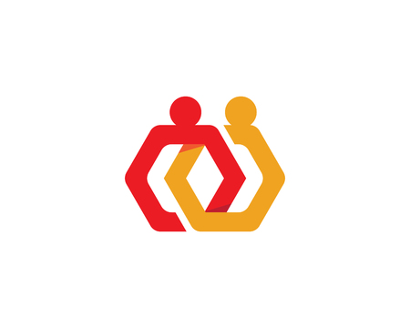 Community, network and social icon design templateのイラスト素材