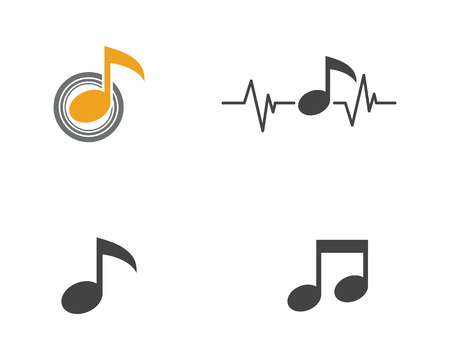 Music note Icon Vector illustration designのイラスト素材