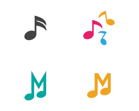 Music note Icon Vector illustration designのイラスト素材