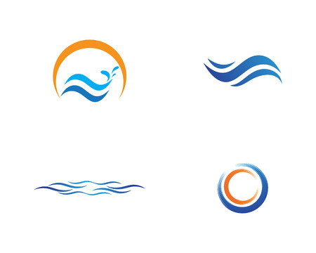 Water wave icon vector illustration design logoのイラスト素材