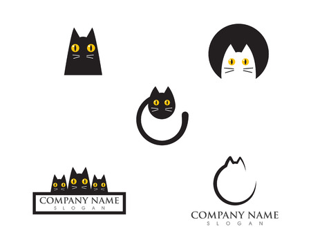 Cat Logo design vector illustration design templateのイラスト素材