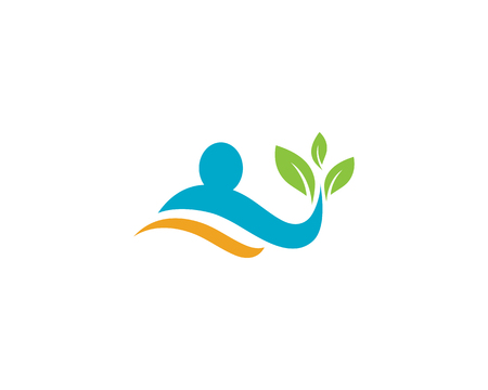 Human character logo sign illustration vector designのイラスト素材