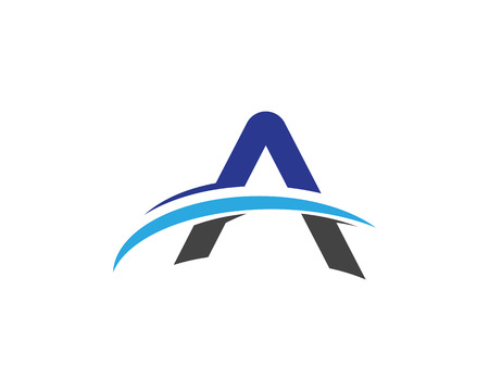 A Letter Logo Template vector icon illustration designのイラスト素材