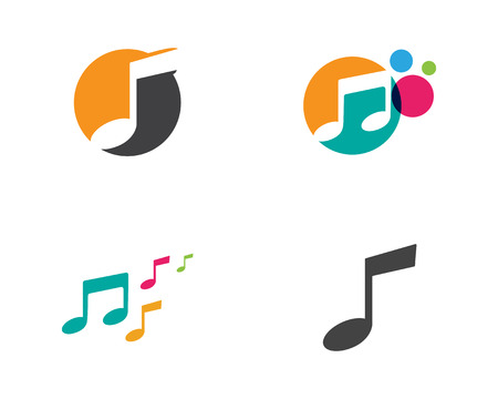Music note Icon Vector illustration designのイラスト素材