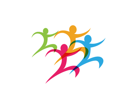 Human character logo sign illustration vector designのイラスト素材