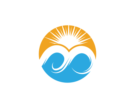 Water wave icon vector illustration designのイラスト素材