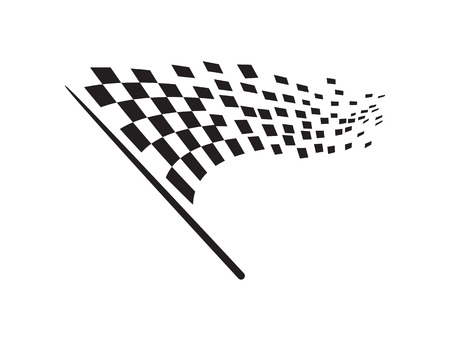 Race flag icon, simple design illustration vectorのイラスト素材