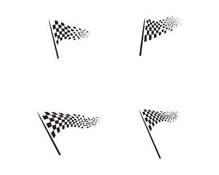 Race flag icon, simple design illustration vectorのイラスト素材